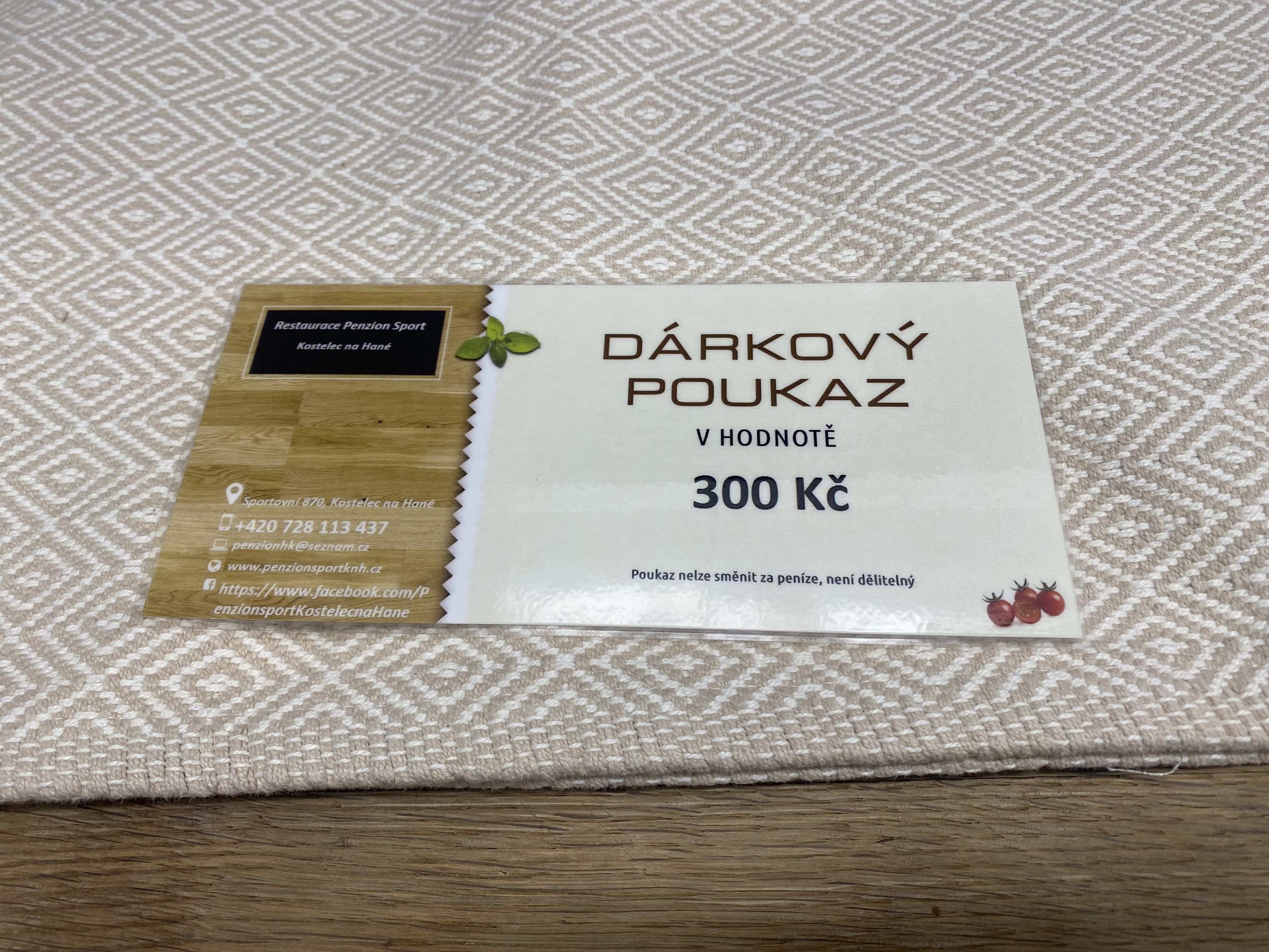 Poukaz v hodnotě 300 Kč