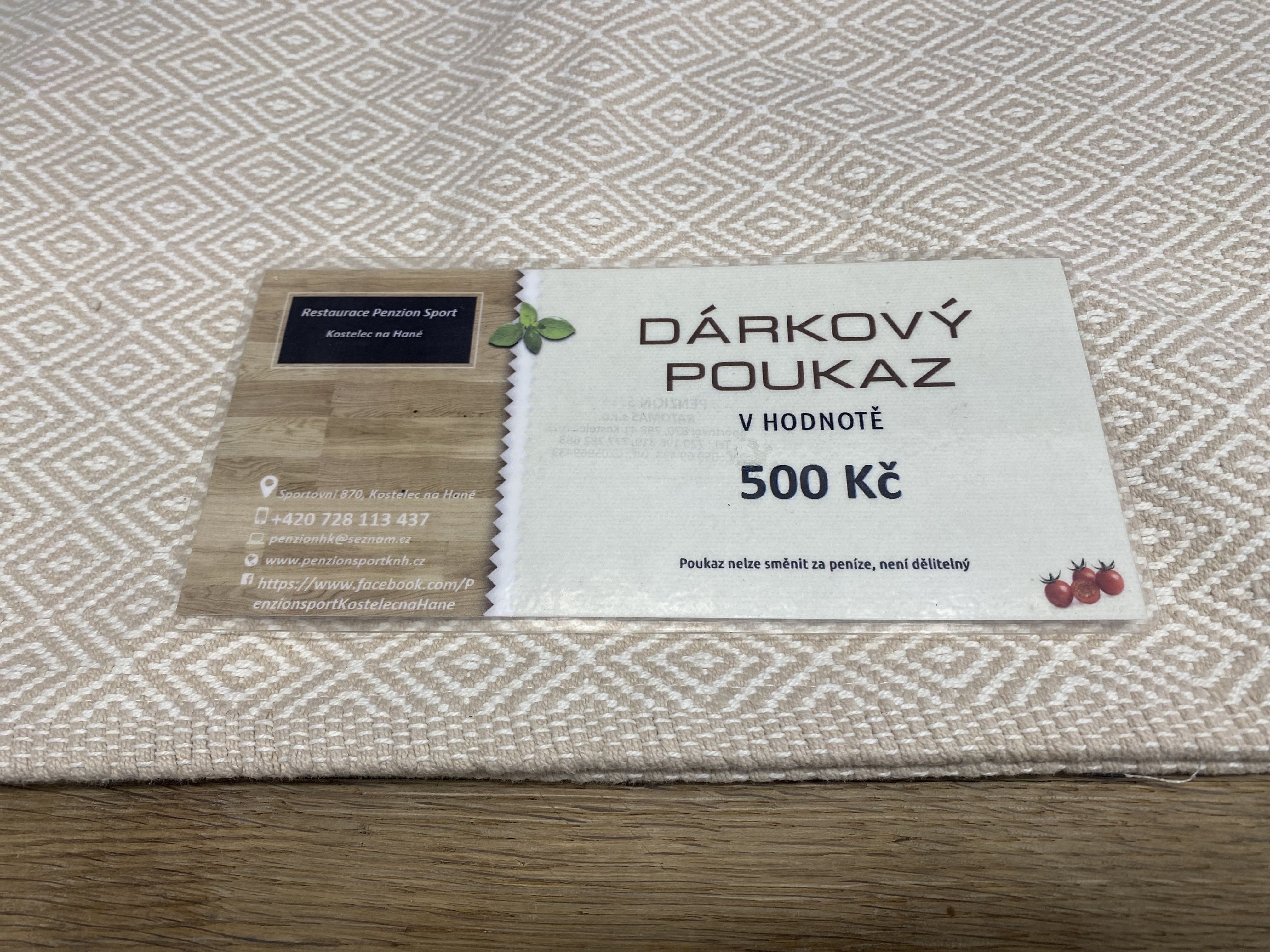 Poukaz v hodnotě 500 Kč